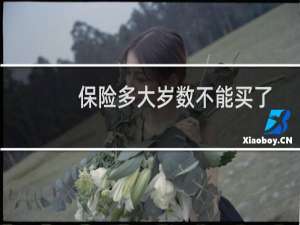 保险多大岁数不能买了