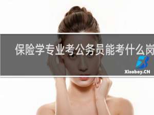 保险学专业考公务员能考什么岗位