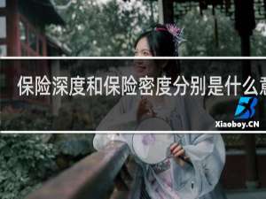 保险深度和保险密度分别是什么意思