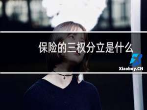 保险的三权分立是什么