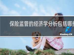 保险监管的经济学分析包括哪些