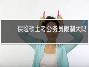 保险硕士考公务员限制大吗