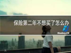 保险第二年不想买了怎么办