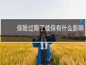 保险过期了续保有什么影响