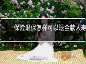 保险退保怎样可以退全款人寿