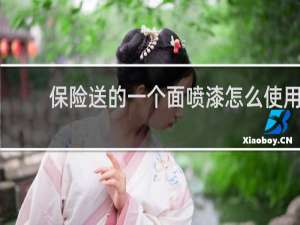 保险送的一个面喷漆怎么使用