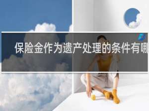 保险金作为遗产处理的条件有哪些