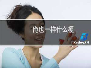 俺也一样什么梗？俺也一样是什么意思什么梗