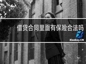 借贷合同里面有保险合法吗