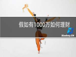 假如有1000万如何理财