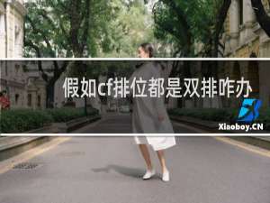 假如cf排位都是双排咋办
