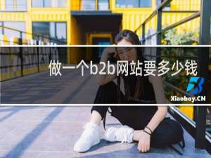 做一个b2b网站要多少钱