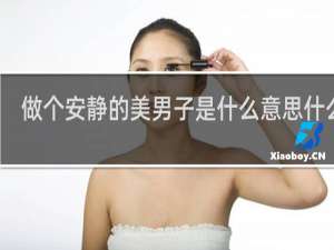 做个安静的美男子是什么意思什么梗