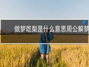 做梦吃梨是什么意思周公解梦