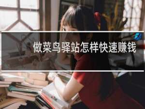 做菜鸟驿站怎样快速赚钱