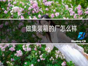 做集装箱的厂怎么样