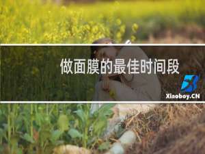 做面膜的最佳时间段