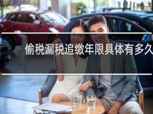 偷税漏税追缴年限具体有多久