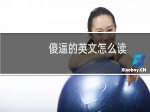 傻逼的英文怎么读