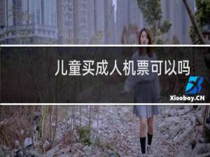 儿童买成人机票可以吗