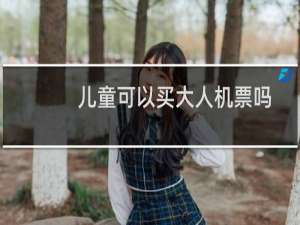 儿童可以买大人机票吗