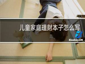 儿童家庭理财本子怎么写