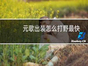元歌出装怎么打野最快