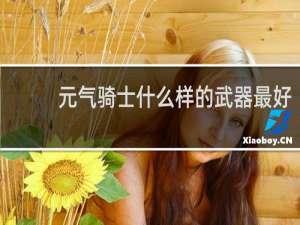 元气骑士什么样的武器最好