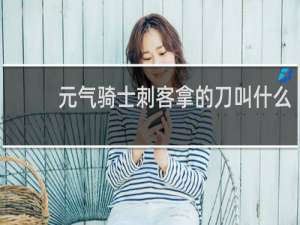 元气骑士刺客拿的刀叫什么