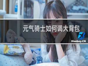 元气骑士如何调大背包