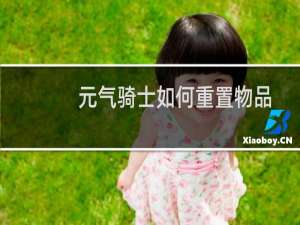 元气骑士如何重置物品