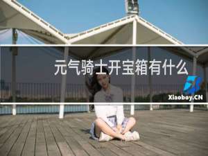 元气骑士开宝箱有什么