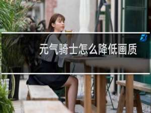 元气骑士怎么降低画质