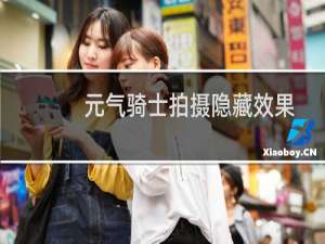 元气骑士拍摄隐藏效果