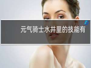 元气骑士水井里的技能有什么用