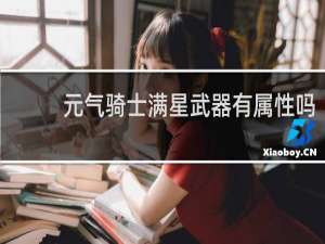 元气骑士满星武器有属性吗