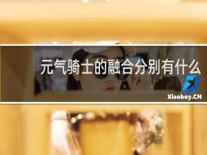 元气骑士的融合分别有什么