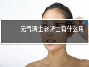 元气骑士老骑士有什么用