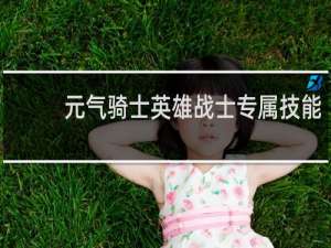 元气骑士英雄战士专属技能