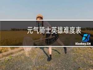 元气骑士英雄难度表