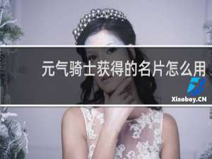 元气骑士获得的名片怎么用