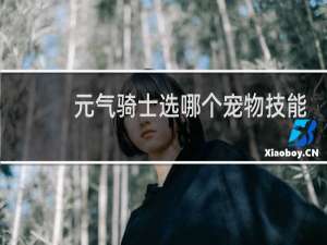 元气骑士选哪个宠物技能