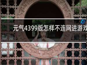 元气4399版怎样不连网进游戏