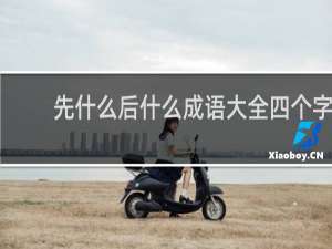 先什么后什么成语大全四个字