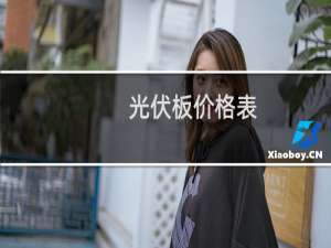 光伏板价格表