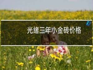 光绪三年小金砖价格