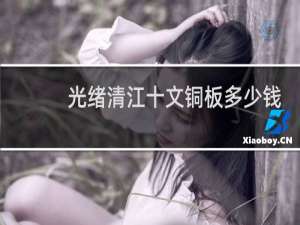 光绪清江十文铜板多少钱