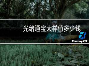 光绪通宝大样值多少钱