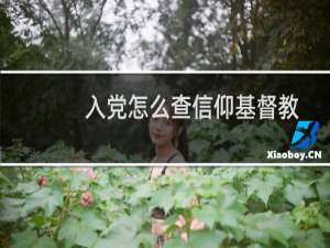 入党怎么查信仰基督教