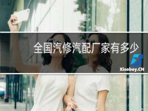 全国汽修汽配厂家有多少